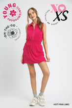 Load image into Gallery viewer, Luxeknit Mini Dress w/Drawstring Tie (Hot Pink)
