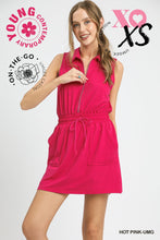 Load image into Gallery viewer, Luxeknit Mini Dress w/Drawstring Tie (Hot Pink)
