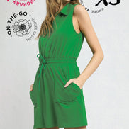 Luxeknit Mini Dress w/Drawstring Tie (Kelly Green)