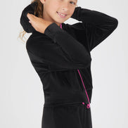 Girls Rib Velour Zip Jacket and Jogger - 2 Piece Set