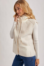 Load image into Gallery viewer, SHERPA FLEECE HOODED VEST WITH FAUX SUEDE INNER
