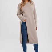 HIGH SLIT LONGLINE PULLOVER