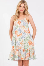 Load image into Gallery viewer, Tropical Print Cami Mini Dress - D40919P
