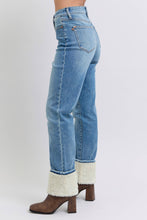 Load image into Gallery viewer, JUDY BLUE High Waisted Shearling Cuff Straight

