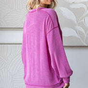 Ribbed Tunic Top w/Pockets