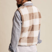 Reversible Tie-Front Fuzzy Vest