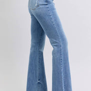 JUDY BLUE High Waisted Bootcut with Fray Hem