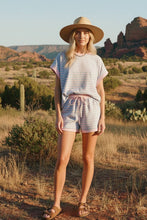 Load image into Gallery viewer, STRIPED TERRY TOP AND SHORT SETS

