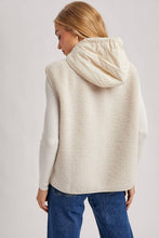 Load image into Gallery viewer, SHERPA FLEECE HOODED VEST WITH FAUX SUEDE INNER

