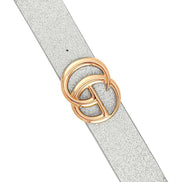METAL GO BUCKLE METALLIC SPARKLE ELASTIC BELT