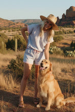 Load image into Gallery viewer, STRIPED TERRY TOP AND SHORT SETS
