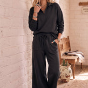 Scuba Wide Leg Pants (Half Zip Pullover Top Sold Separately)