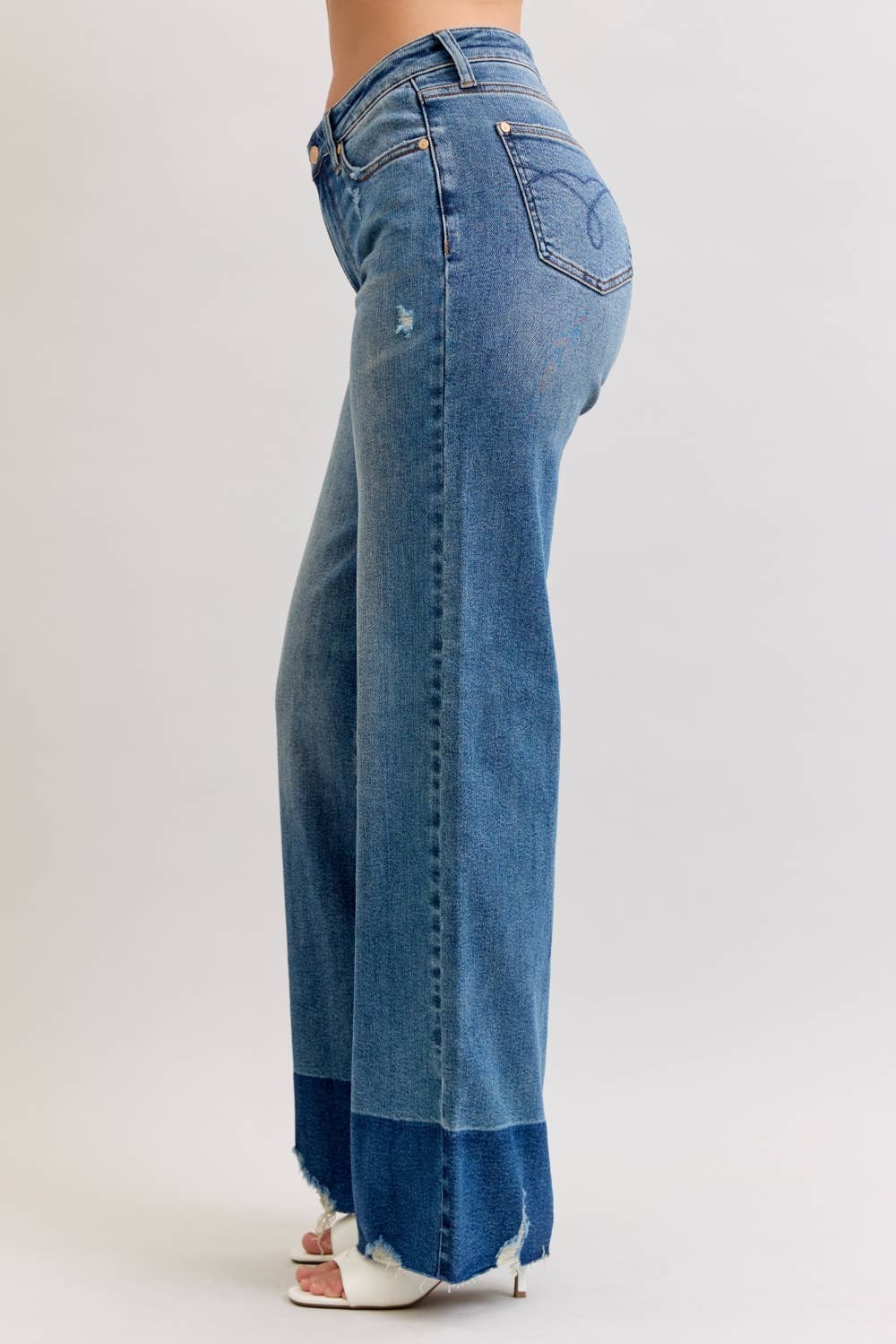 JUDY BLUE High Waisted Column Straight