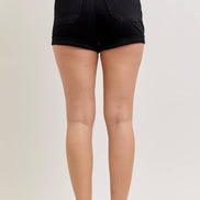 JUDY BLUE High Rise Aurora Weekender Short Double Rolled Cuff