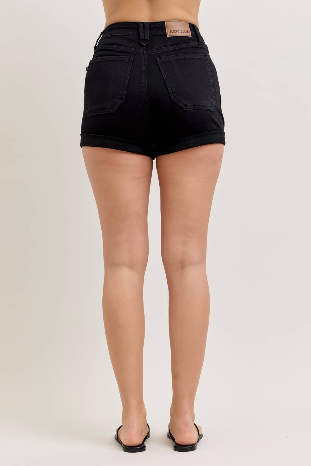 JUDY BLUE High Rise Aurora Weekender Short Double Rolled Cuff