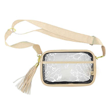 Load image into Gallery viewer, Clear Gameday Crossbody Bag With Tassel
