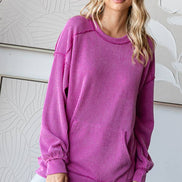 Ribbed Tunic Top w/Pockets