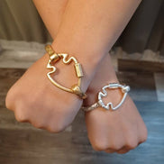 Matte Finish Arrowhead Cuff Bracelet (Gold or Silver)