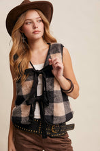 Load image into Gallery viewer, Reversible Tie-Front Fuzzy Vest
