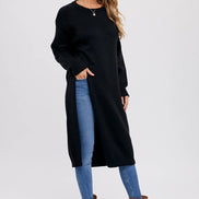 HIGH SLIT LONGLINE PULLOVER
