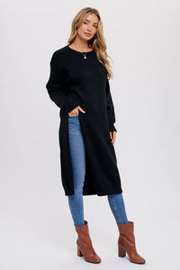 HIGH SLIT LONGLINE PULLOVER