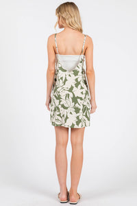 Print Open Back Detailed Mini Dress - ND41040B