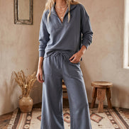 Scuba Wide Leg Pants (Half Zip Pullover Top Sold Separately)