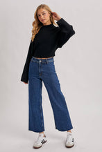 Load image into Gallery viewer, MOCK NECK OPEN BACK RIBBED KNIT TIE SWEATER TOP
