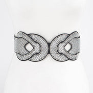 MULTI RHINESTONE ELASTIC BELT