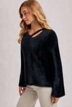 Load image into Gallery viewer, STRAPPY FRONT FUZZY PULLOVER
