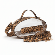 Clear Gameday Football Stitch Detail Crossbody Bag