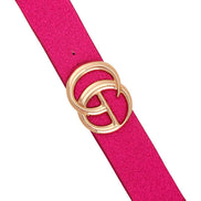 METAL GO BUCKLE METALLIC SPARKLE ELASTIC BELT