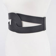 Faux Leather Elastic Belt