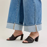 JUDY BLUE Mid Rise Straight w/ Fold over WB - PLUS