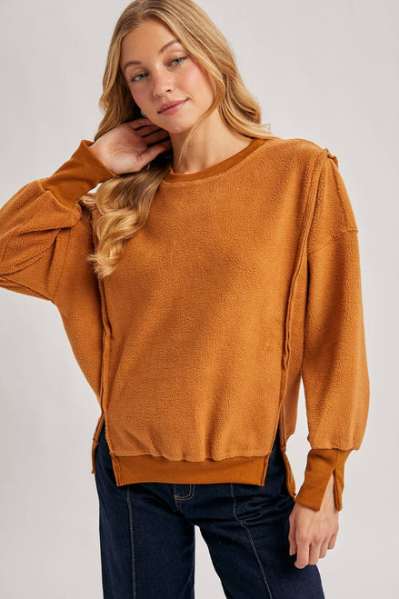 CREWNECK TEDDY PULLOVER