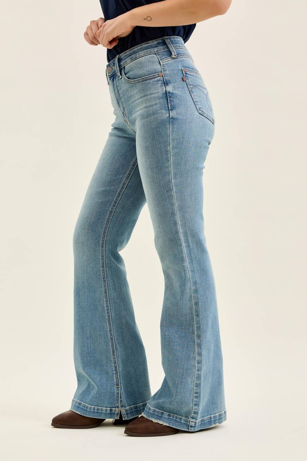 Multi-Inseam Mid Rise Flare