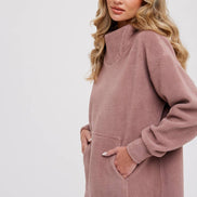 FLEECE HOODIE TUNIC