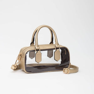 Clear East-West Top Handle/Crossbody