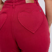 JUDY BLUE Heart Shaped Back Pockets High Waisted 90's Straight- PLUS