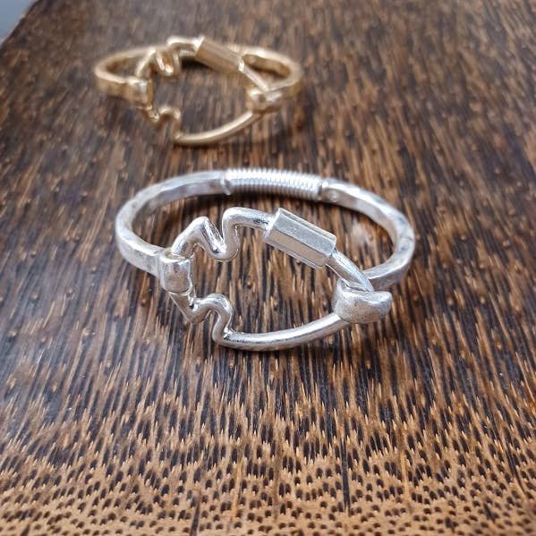 Matte Finish Arrowhead Cuff Bracelet (Gold or Silver)