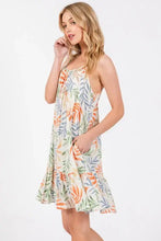 Load image into Gallery viewer, Tropical Print Cami Mini Dress - D40919P
