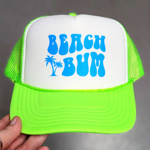 Beach Bum Neon Foam Trucker Hat