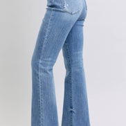 JUDY BLUE High Waisted Bootcut with Fray Hem