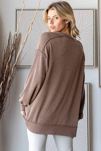 Ribbed Tunic Top w/Pockets