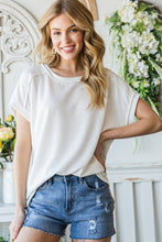 Load image into Gallery viewer, Ribbed Drop Shoulder with Side Slit Top
