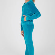 Girls Rib Velour Zip Jacket and Jogger - 2 Piece Set