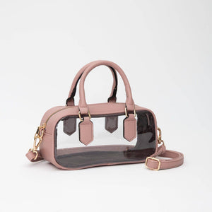 Clear East-West Top Handle/Crossbody