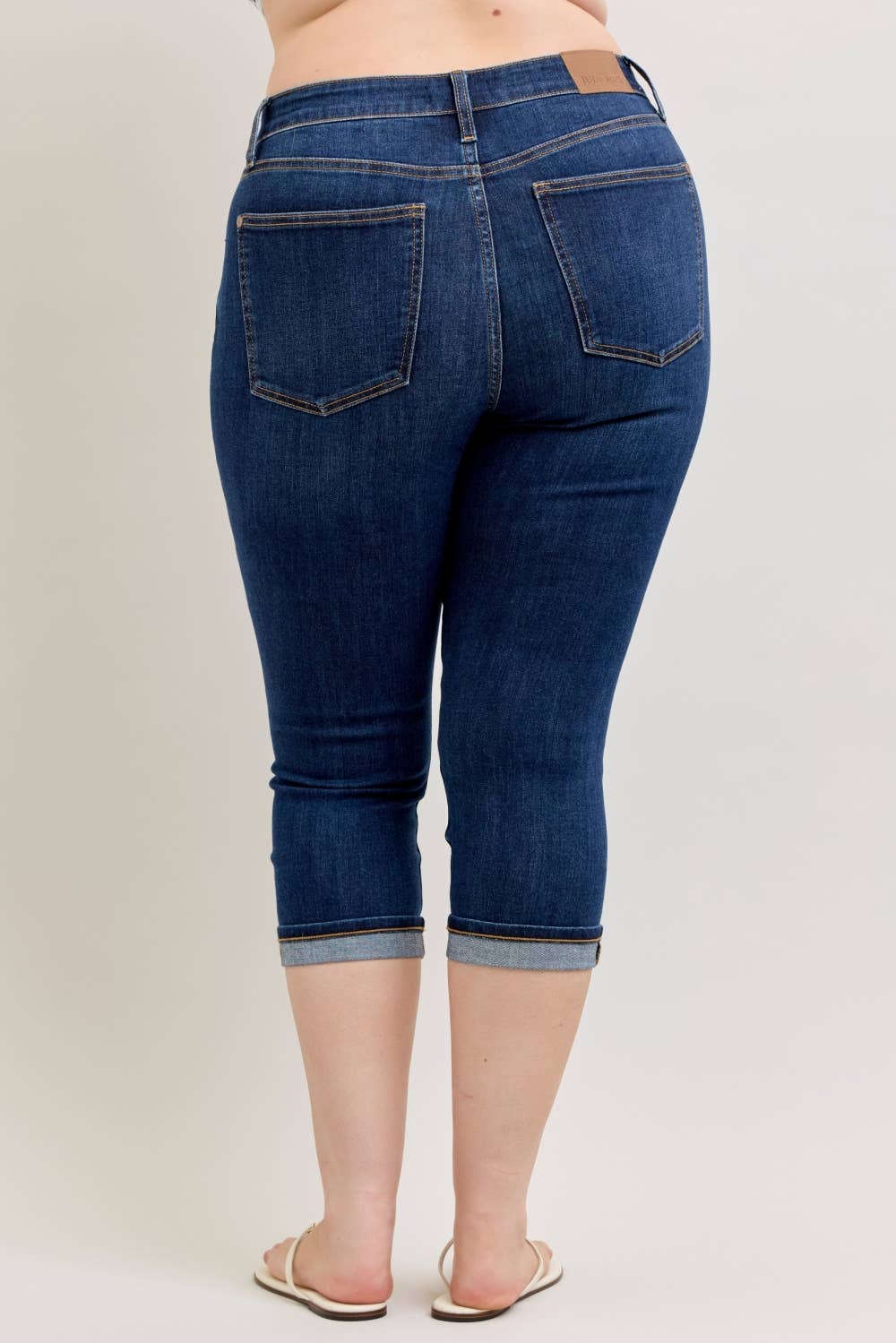 JUDY BLUE High Waisted Capri w/ Single Cuff - PLUS