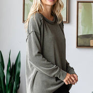 Ribbed Long Seeve Top