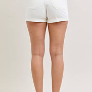 JUDY BLUE High Waisted Aurora Weekender Short Double Rolled Cuff